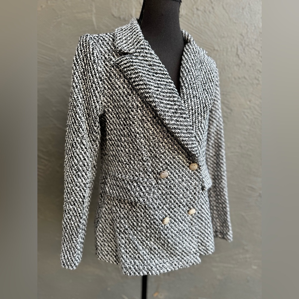 SHEIN LUNE Solid Double Breasted Blazer,Size S - Picture 9 of 15